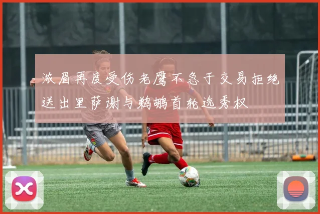 浓眉再度受伤老鹰不急于交易拒绝送出里萨谢与鹈鹕首轮选秀权